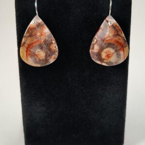 Birds Eye Rhyolite and Sterling Silver Earrings Handmade by Chris Hay Birds Eye Rhyolite and Sterling Silver Earrings Handmade by Chris Hay