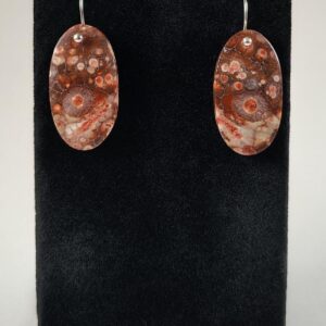 Birds Eye Rhyolite and Sterling Silver Earrings Handmade by Chris Hay Birds Eye Rhyolite and Sterling Silver Earrings Handmade by Chris Hay