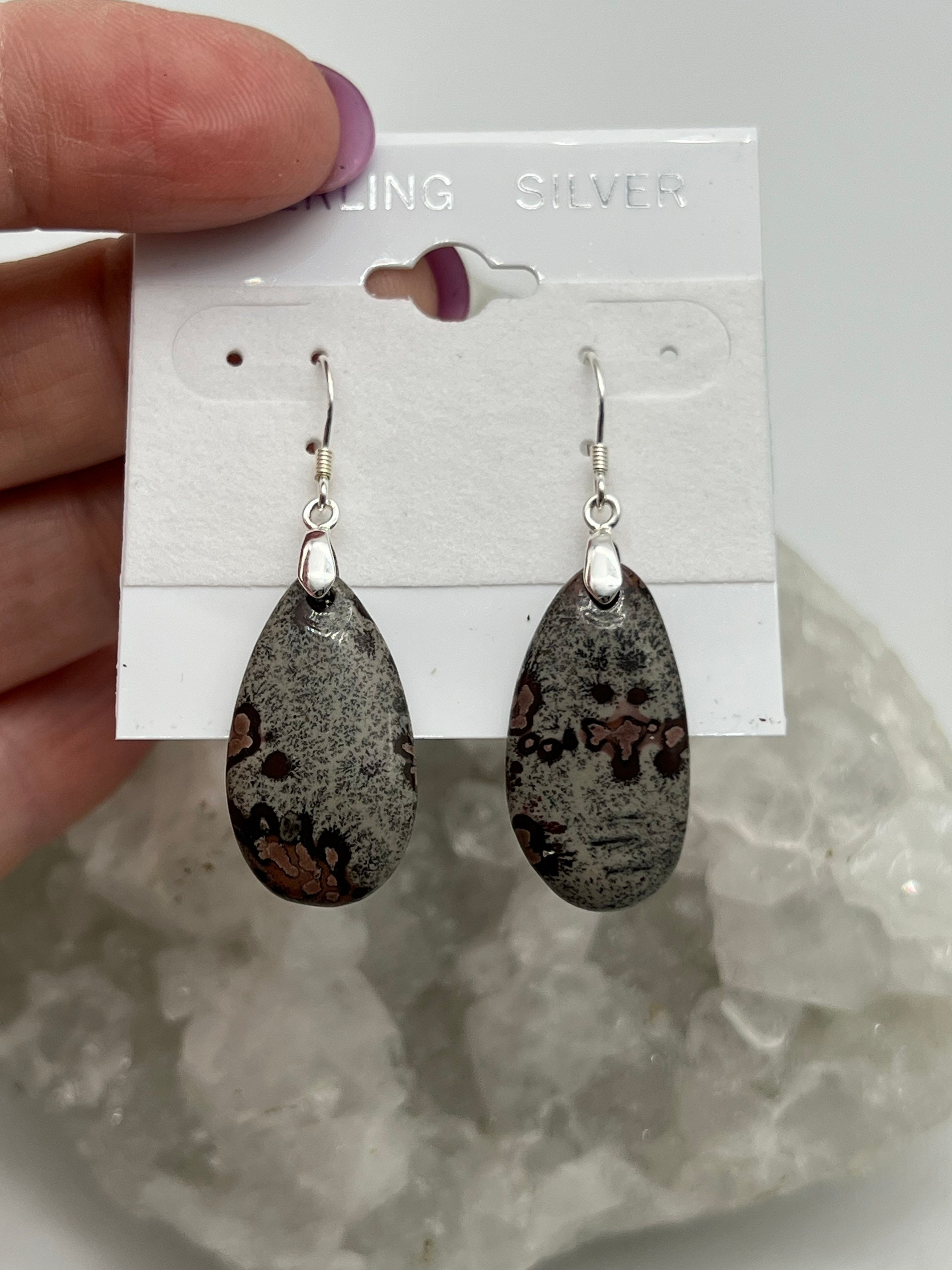 Sonoran Dendritic Rhyolite Earrings