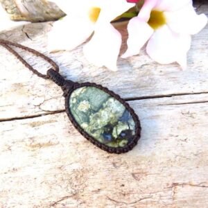 Rainforest Jasper Macrame Necklace, Gemstone Necklace, Rhyolite Necklace, Jewelry Gift Ideas, For Her, Gift Ideas For The Earth Lover