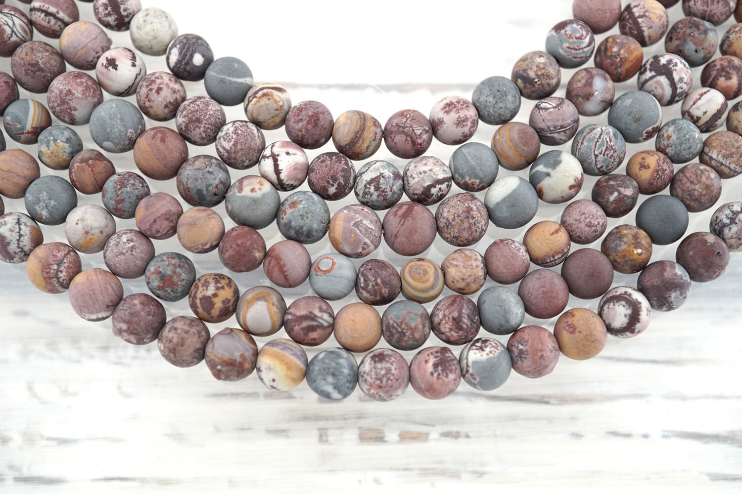 Matte Sonoran Dendrite Rhyolite Round Beads 6.5-7mm (etb01158) Unique Jewelry/vintage Jewelry/gemstone Necklace