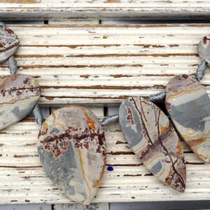 Matte Sonoran Dendrite Rhyolite freeform beads (ETB01697)