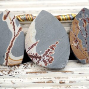 Matte Sonoran Dendrite Rhyolite Freeform Beads (etb01297) Unique Jewelry/vintage Jewelry/gemstone Necklace