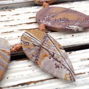 Matte Sonoran Dendrite Rhyolite Freeform Beads (etb01257) Unique Jewelry/vintage Jewelry/gemstone Necklace