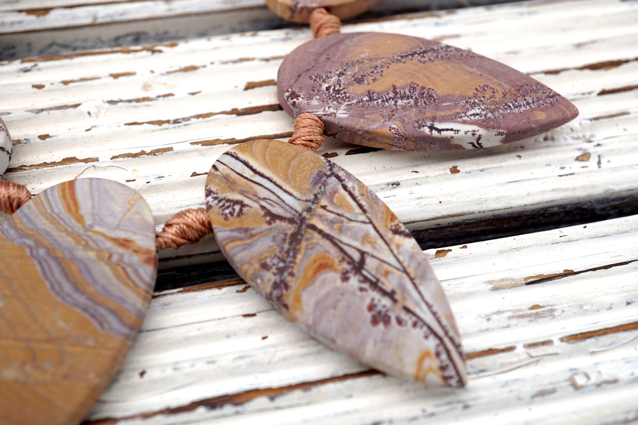 Matte Sonoran Dendrite Rhyolite Freeform Beads (etb01257) Unique Jewelry/vintage Jewelry/gemstone Necklace