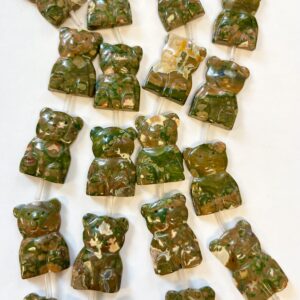 natural rhyolite 30x20x6mm animal gemstone beads--10 beads