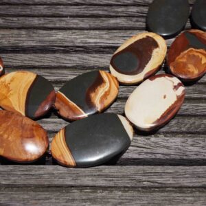 Wonder Stone Oval Beads, Colorful Rhyolite Gemstone Necklace