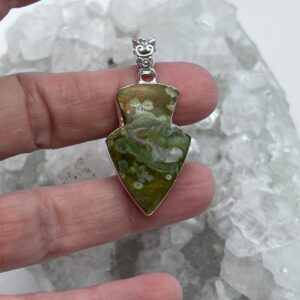 Rainforest Jasper Arrowhead Pendant
