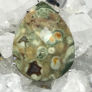 Faceted Rainforest Jasper Pendant