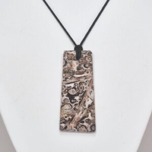 Leopard Skin Jasper Pendant Necklace, Free Shipping (25400), Leopard Skin Rhyolite Necklace, Jasper Pendant, Pendantlady