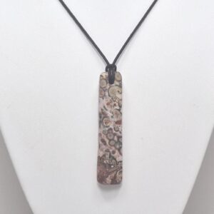 Leopard Skin Jasper Pendant Necklace, Free Shipping (25415), Leopard Skin Rhyolite Necklace, Jasper Pendant, Pendantlady