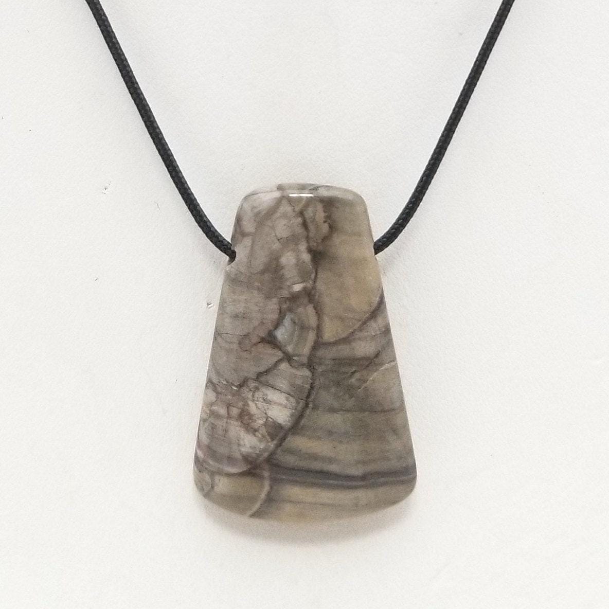 Mushroom Rhyolite Pendant Necklace, Free Shipping (20543), Mushroom Rhyolite Necklace, Rhyolite Pendant, Pendantlady