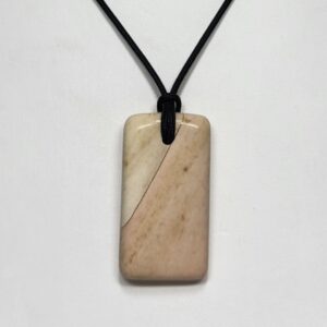 Peach Rhyolite Pendant Necklace, Free Shipping (21567), Pink Rhyolite Necklace, Rhyolite Pendant, Pendantlady