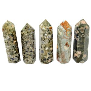 Rhyolite Obelisk Tower Stone - Rainforest Gemstone Tower - Meditation Gemstone - Crystal Gifts - Home Crystal Decor - TW1160