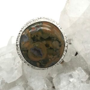 Rainforest Jasper Ring Size 8 1/2