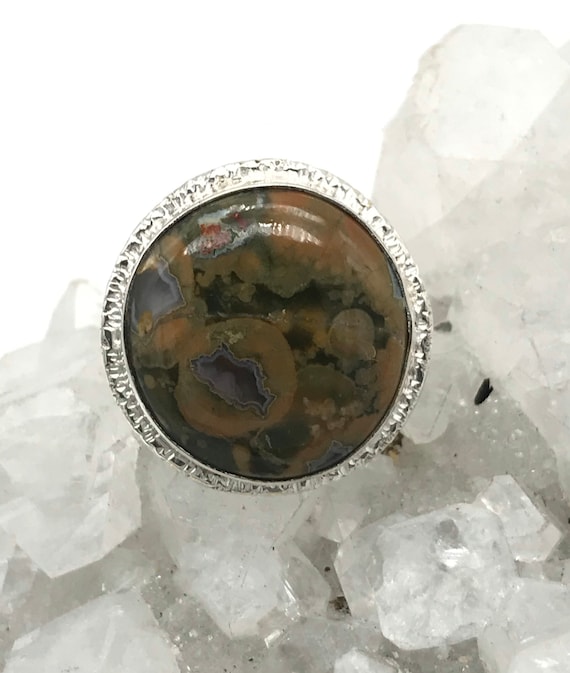 Rainforest Jasper Ring Size 8 1/2 Rainforest Jasper Ring Size 8 1/2