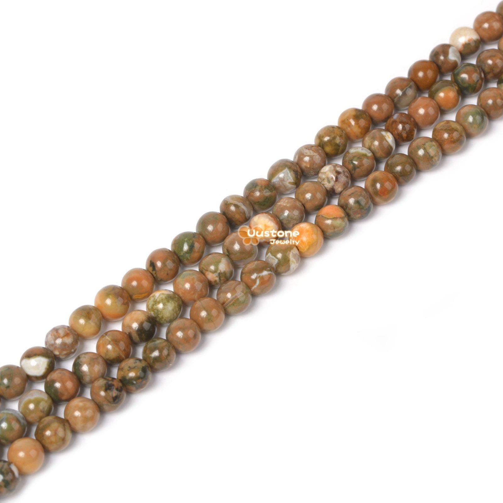 4mm Rhyolite Jasper Round Ball Loose Beads Diy Jewelry Making Strand 15.5-16"