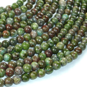 Green Rainforest Jasper Beads, Cuprite, 6mm Round Beads, 15.5 Inch, Full strand, Approx. 62 beads, Hole 1mm, A quality (262054001) Green Rainforest Jasper Beads, Cuprite, 6mm Round Beads, 15.5 Inch, Full strand, Approx. 62 beads, Hole 1mm, A quality (262054001)