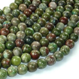 Green Rainforest Jasper Beads, Cuprite, 8mm(8.5mm) Round Beads, 15.5 Inch, Full strand, Approx. 47 beads, Hole 1mm, A quality (262054002) Green Rainforest Jasper Beads, Cuprite, 8mm(8.5mm) Round Beads, 15.5 Inch, Full strand, Approx. 47 beads, Hole 1mm, A quality (262054002)