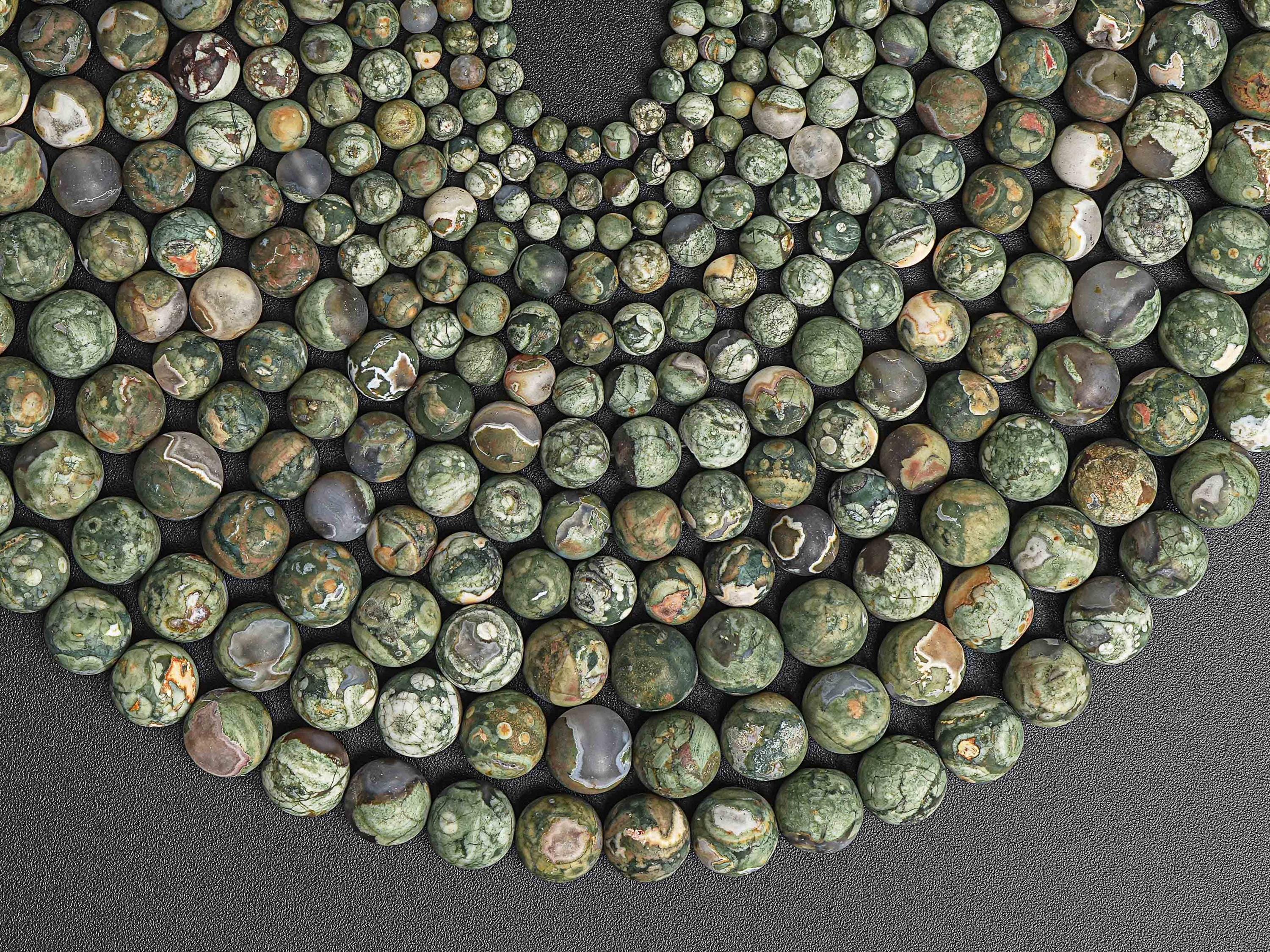 Matte Green Rhyolite Beads Genuine Natural Grade Aaa Gemstone Round Loose Beads 4mm 6mm 8mm 10mm Bulk Lot Options
