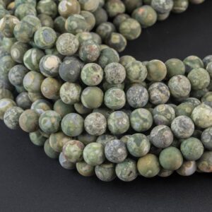 Natural Rhyolite Matte Round Full Strand 6mm, 8mm, 10mm, 12mm, 14mm, 16mm, 18mm, 20mm- Full 15.5 Inch Strand Gemstone Beads Natural Rhyolite Matte Round Full Strand 6mm, 8mm, 10mm, 12mm, 14mm, 16mm, 18mm, 20mm- Full 15.5 Inch Strand Gemstone Beads
