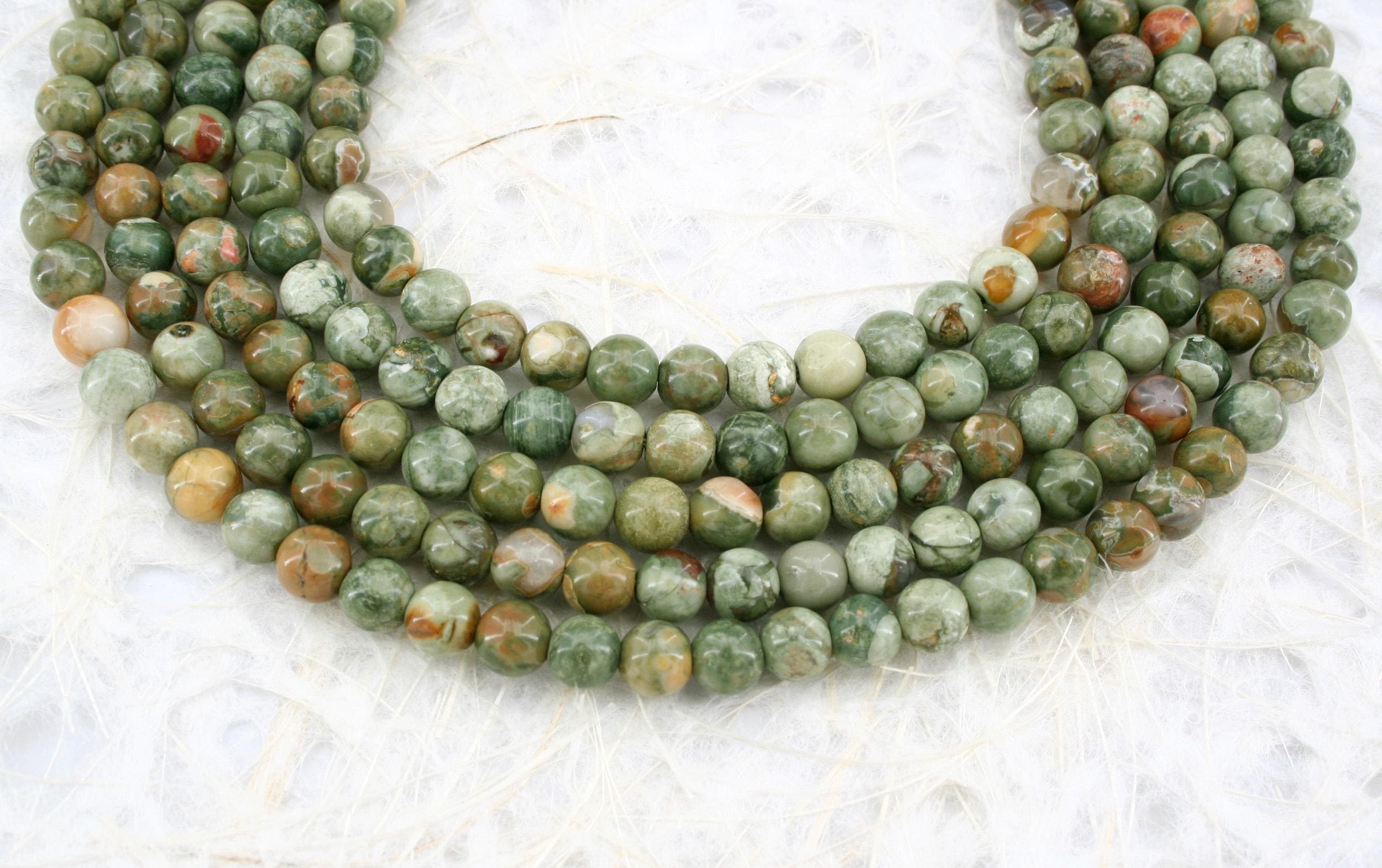 Rainforest Rhyolite 10-10.5mm Round Beads (etb00989) Rainforest Rhyolite 10-10.5mm Round Beads (etb00989)