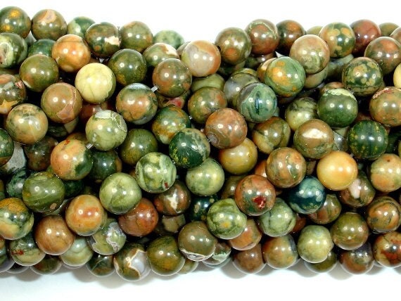 Rhyolite 6mm(6.5mm) Round Beads, 15 Inch, Approx. 60 Beads, Hole 1mm, A Quality (387054001)