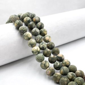 Rainforest Jasper Rhyolite Matte Round Beads 4mm 6mm 8mm 10mm 12mm 15.5" Strand Rainforest Jasper Rhyolite Matte Round Beads 4mm 6mm 8mm 10mm 12mm 15.5" Strand