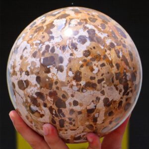 160MM Leopard Skin Jasper Sphere: Rhyolite Crystal Ball 160MM Leopard Skin Jasper Sphere: Rhyolite Crystal Ball
