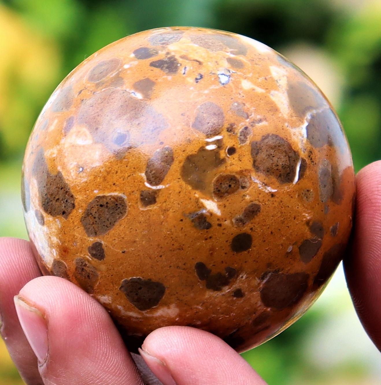 55mm Leopard Skin Jasper Sphere: Rhyolite Crystal Ball