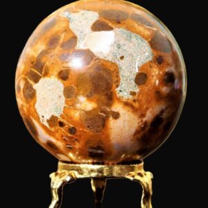 60MM Leopard Skin Jasper Sphere: Rhyolite Crystal Healing Stone 60MM Leopard Skin Jasper Sphere: Rhyolite Crystal Healing Stone