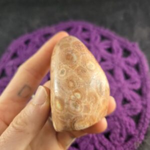 Birds Eye Rhyolite Jasper Polished Freeform Stone Self Standing Crystal Peach Australia