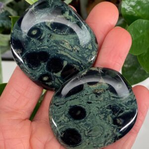 Kambaba Jasper Worry Stone, Kambaba Jasper Palm Stone, Rhyolite, Cherry Picked