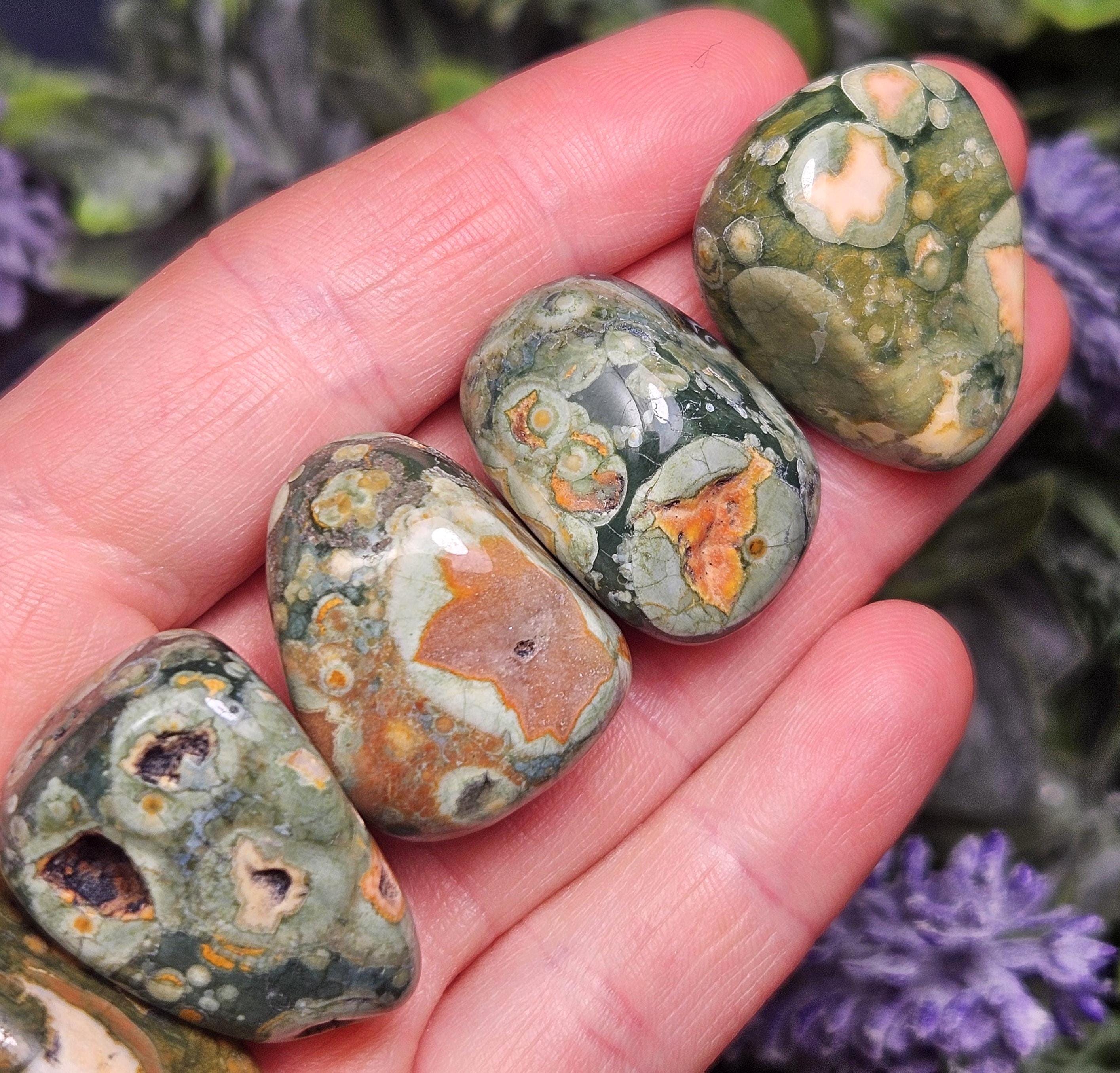 Australian Rainforest Jasper - Rainforest Rhyolite - Rhyolite - Jasper Crystal - Tumbled Rainforest Jasper - Rainforest Jasper Crystal