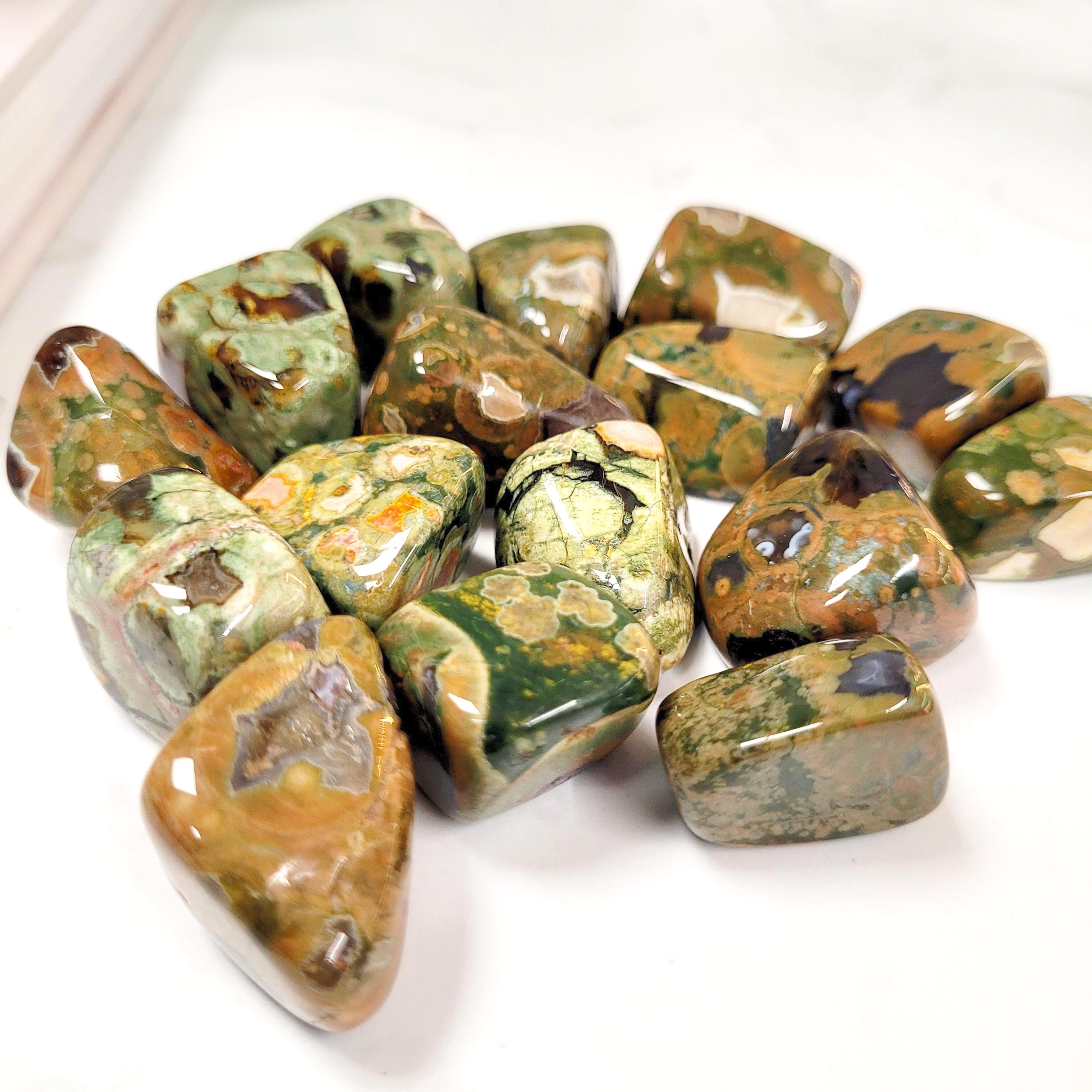 Rhyolite (rainforest Jasper) Crystal Tumble Stone • Ethically Sourced Rhyolite (rainforest Jasper) Crystal Tumble Stone • Ethically Sourced