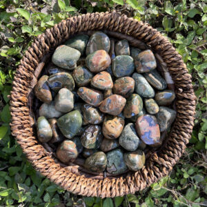 Rhyolite Tumbled Stones - Rainforest Jasper Tumbled Crystals 20/30MM
