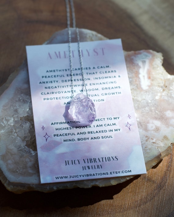 Raw Amethyst Crystal Layering Necklace, Dainty Amethyst Necklace, Gift For Her, Healing Necklace, Natural Amethyst Jewelry, Anniversary Gift