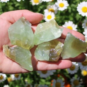 Raw Green Calcite Chunk: Natural Crystal Cluster (1.5-2 inch)