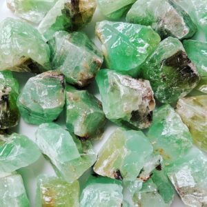 Raw Green Calcite Stone: Heart Chakra Crystal, Altar Decor