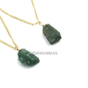 Raw Green Jade Gemstone Pendant, Rough Birthstone, Natural Raw Cluster Pendant, Healing Gift, Green Crystal Necklace for Luck & Balance Raw Green Jade Gemstone Pendant, Rough Birthstone, Natural Raw Cluster Pendant, Healing Gift, Green Crystal Necklace for Luck & Balance