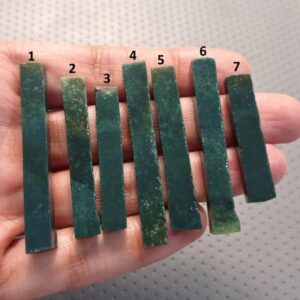 Raw Green Jade Sticks, Unpolished Gemstone Wands Raw Green Jade Sticks, Unpolished Gemstone Wands