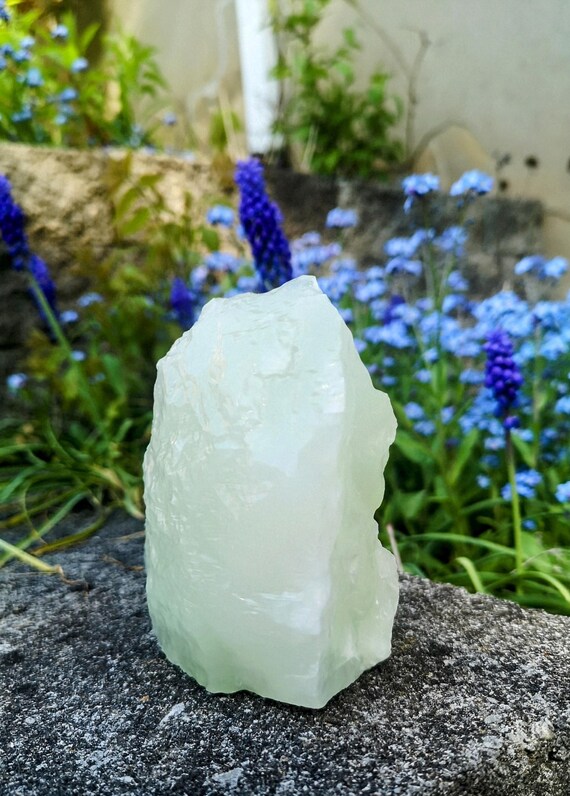Raw, Pale Green Calcite Crystal. Adds Pure Serenity To Your Room! Raw, Pale Green Calcite Crystal. Adds Pure Serenity To Your Room!