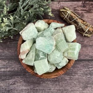 Raw Pistachio Green Calcite Stones | Rough Pistachio Green Calcite Crystals, Gemsstones | Shop Metaphysical Crystals for Heart Chakra