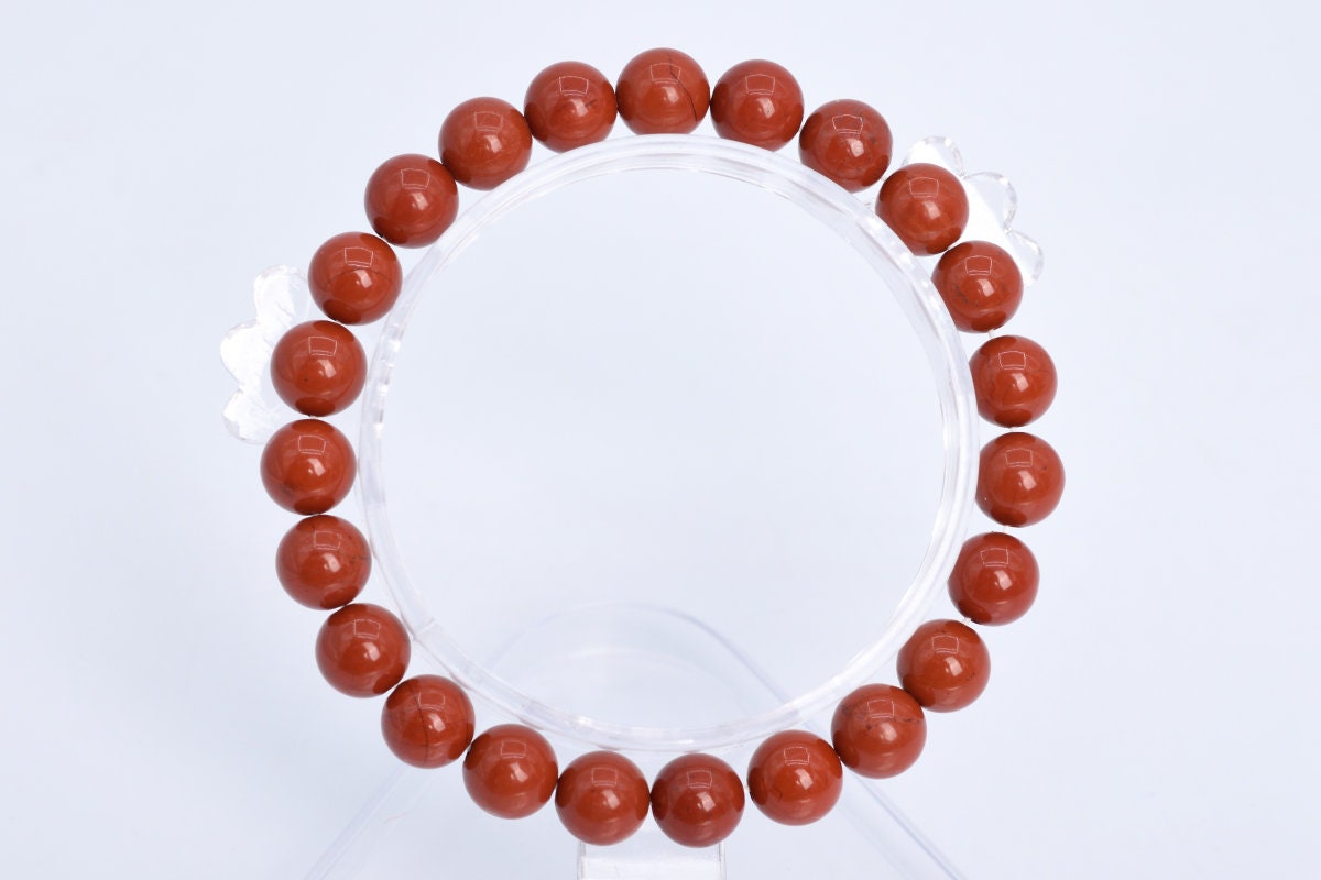 8mm Red Jasper Beads Bracelet Grade Aaa Genuine Natural Round Gemstone 7" Bulk Lot Options (106610h-2018)