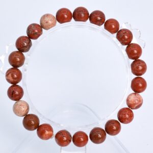 8mm Red Jasper Beads Bracelet Grade A Genuine Natural Round Gemstone 7" Bulk Lot Options (106605h-2013)