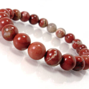 Red Jasper Bracelet 8mm, Natural Gemstone Bracelet,  Women Men Bracelet, Stretch Beaded Bracelet, Gift for Her Him + Gift Bag