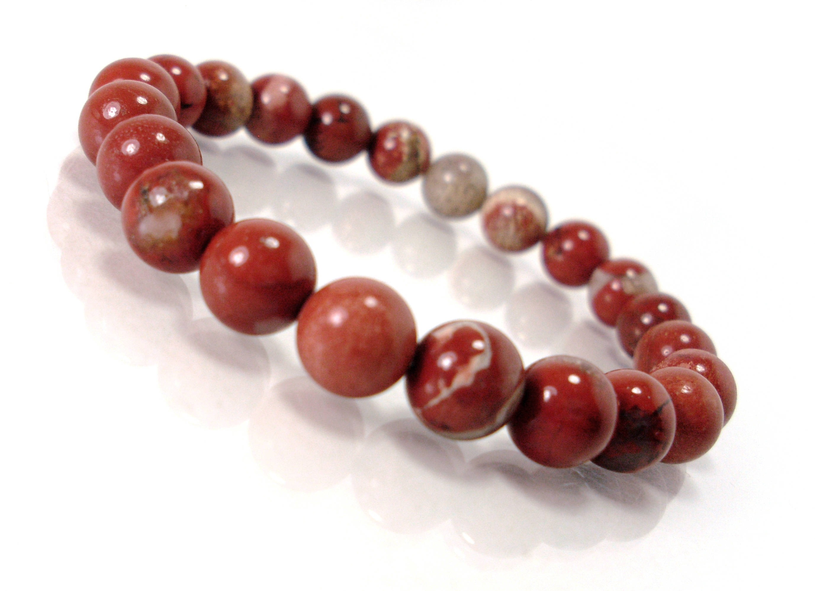 Red Jasper Bracelet 8mm, Natural Gemstone Bracelet,  Women Men Bracelet, Stretch Beaded Bracelet, Gift For Her Him + Gift Bag
