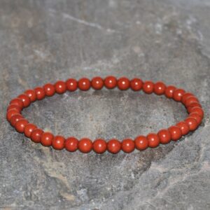 Red Jasper Beaded Bracelet 4mm Bead Gemstone Bracelet Stacking Bracelet Grade Aaa Wrist Mala Beads Protection Bracelet Unisex Bracelet Gift