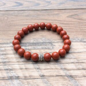 Red Jasper Beaded Bracelet - Women's Gift Idea