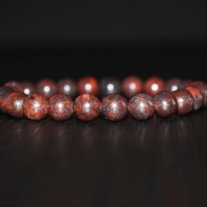 Brecciated Red Jasper Bracelet, 7 Chakra Energy, Yoga Jewelry